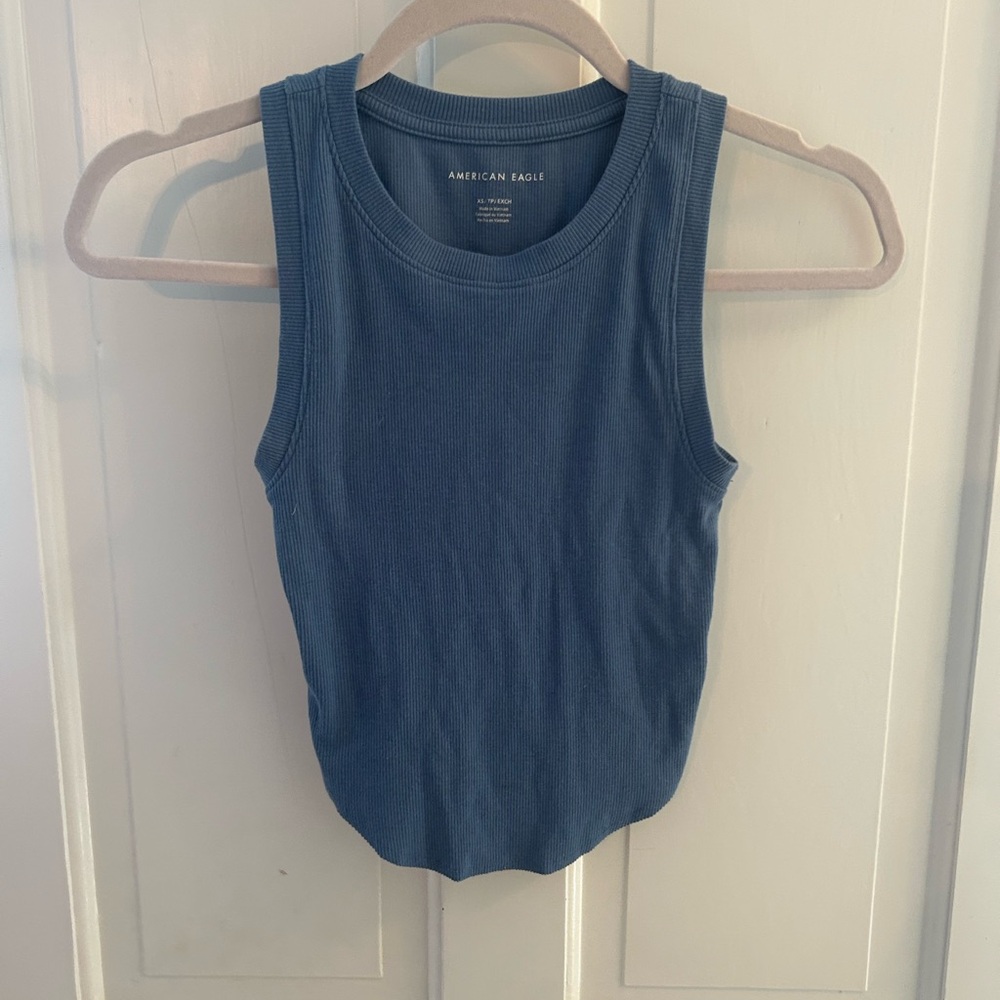 American eagle light blue tank top size xs